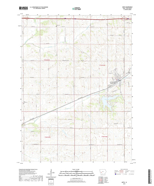 Anita Iowa US Topo Map Image