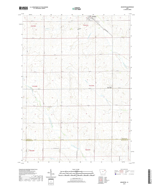 Arlington Iowa US Topo Map Image
