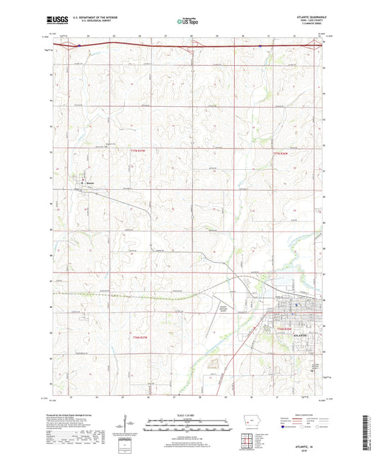 Atlantic Iowa US Topo Map Image