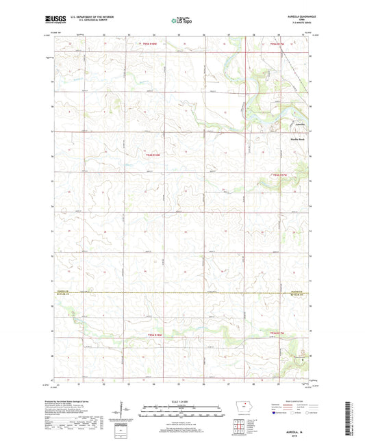 Aureola Iowa US Topo Map Image
