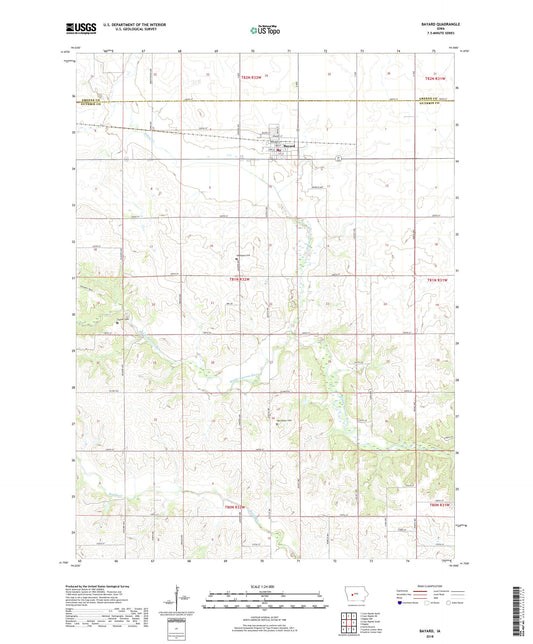 Bayard Iowa US Topo Map Image