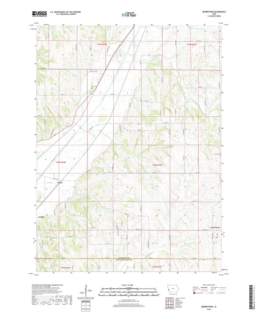Beebeetown Iowa US Topo Map Image