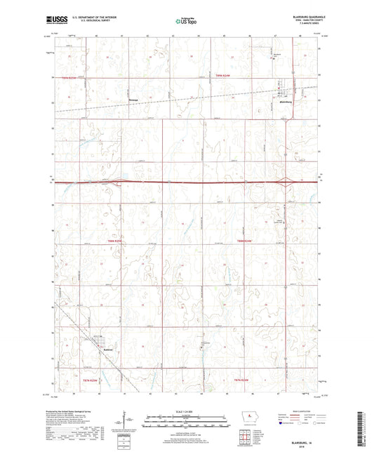 Blairsburg Iowa US Topo Map Image