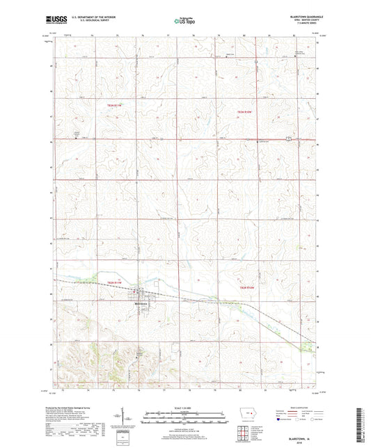 Blairstown Iowa US Topo Map Image