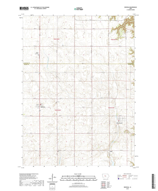 Boxholm Iowa US Topo Map Image