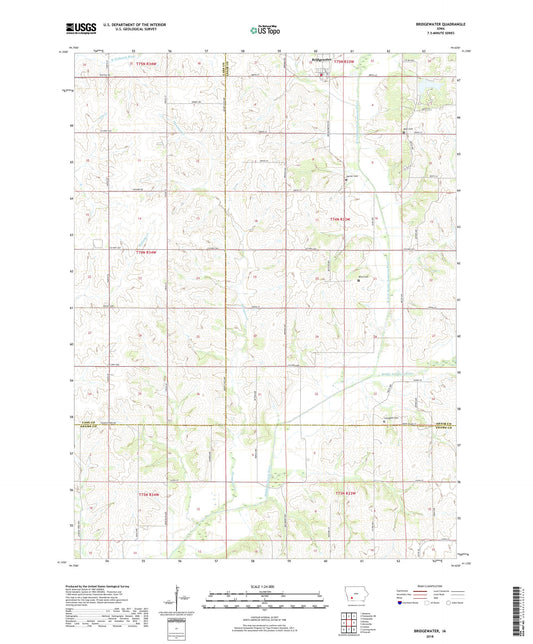 Bridgewater Iowa US Topo Map Image