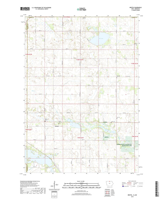 Bristol Iowa US Topo Map Image