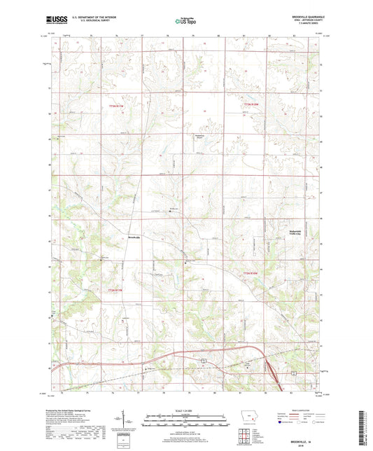 Brookville Iowa US Topo Map Image