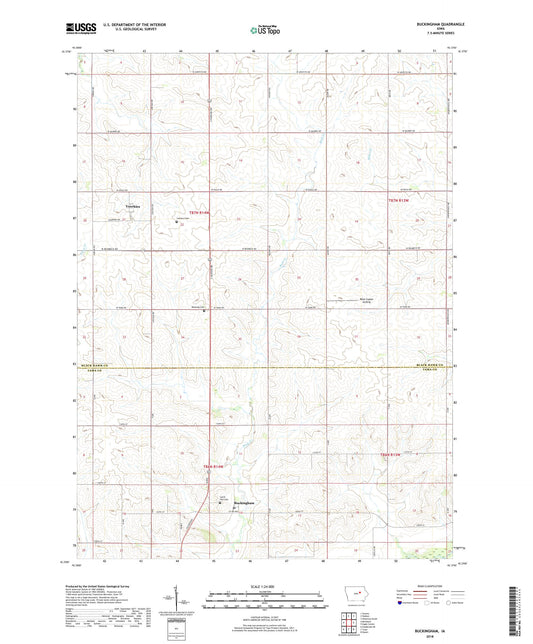 Buckingham Iowa US Topo Map Image