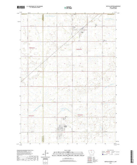 Buffalo Center Iowa US Topo Map Image
