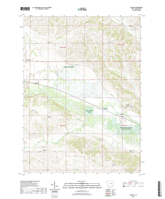 Chelsea Iowa US Topo Map Image