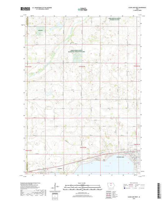 Clear Lake West Iowa US Topo Map Image