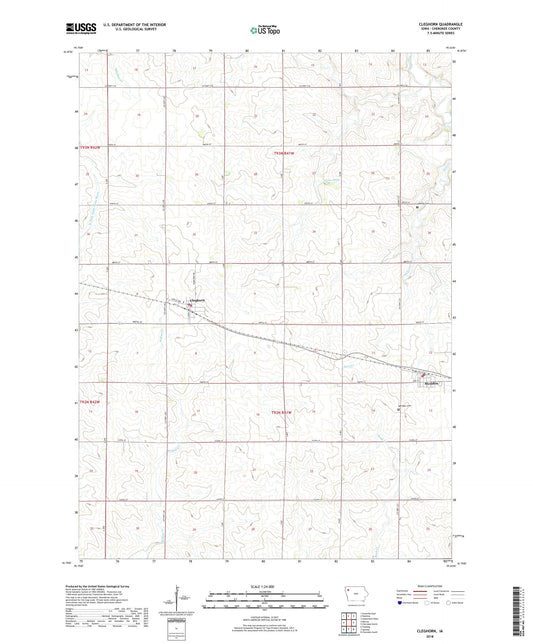 Cleghorn Iowa US Topo Map Image