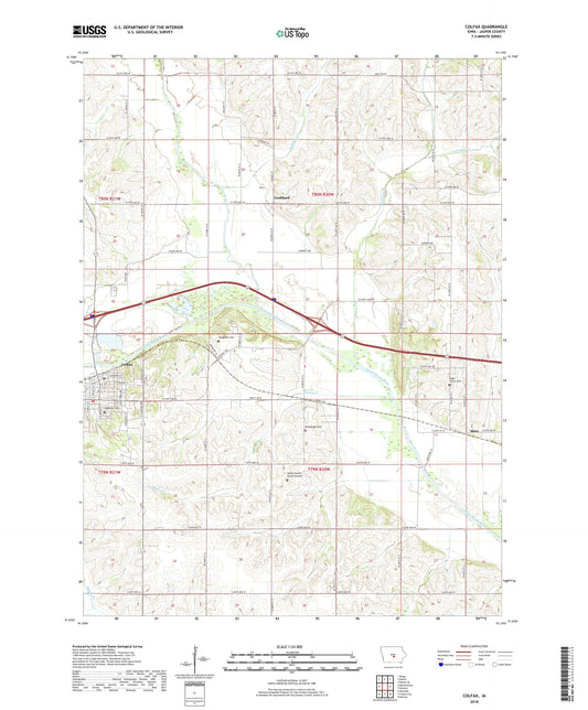 Colfax Iowa US Topo Map Image