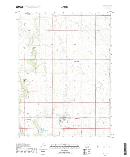 Colo Iowa US Topo Map Image