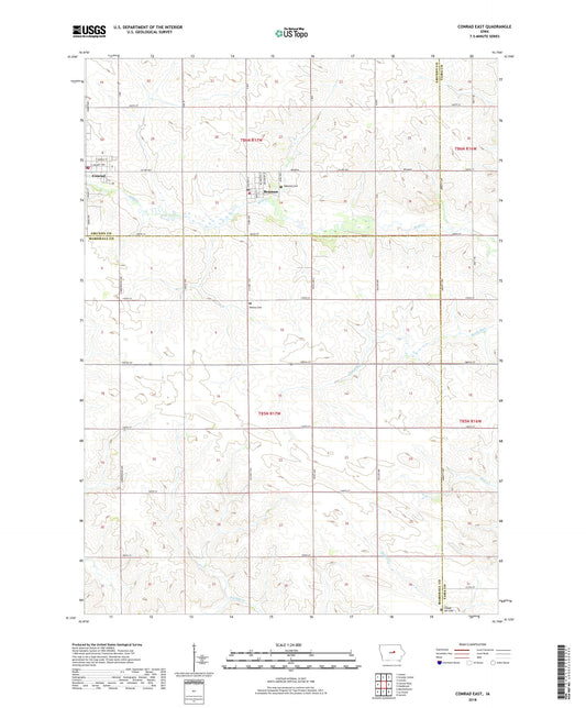 Conrad East Iowa US Topo Map Image