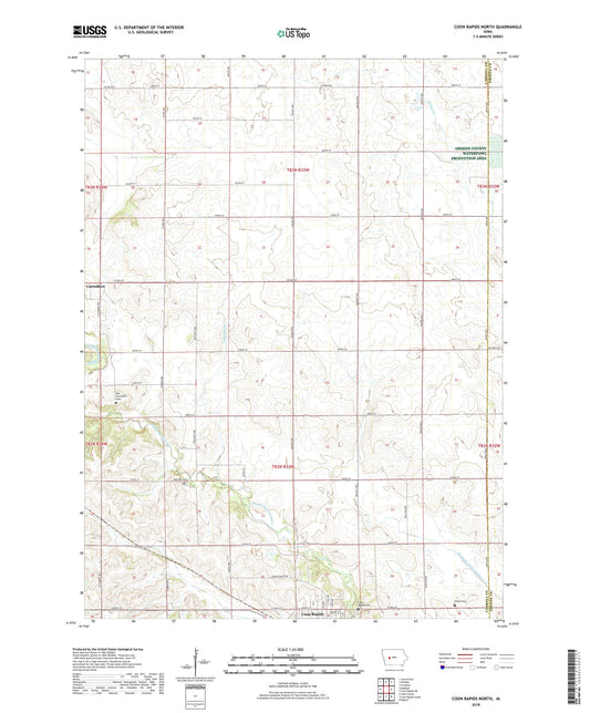 Coon Rapids North Iowa US Topo Map Image