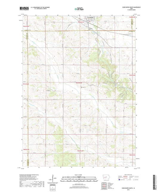 Coon Rapids South Iowa US Topo Map Image
