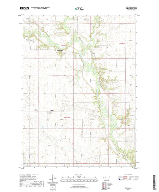 Cooper Iowa US Topo Map Image