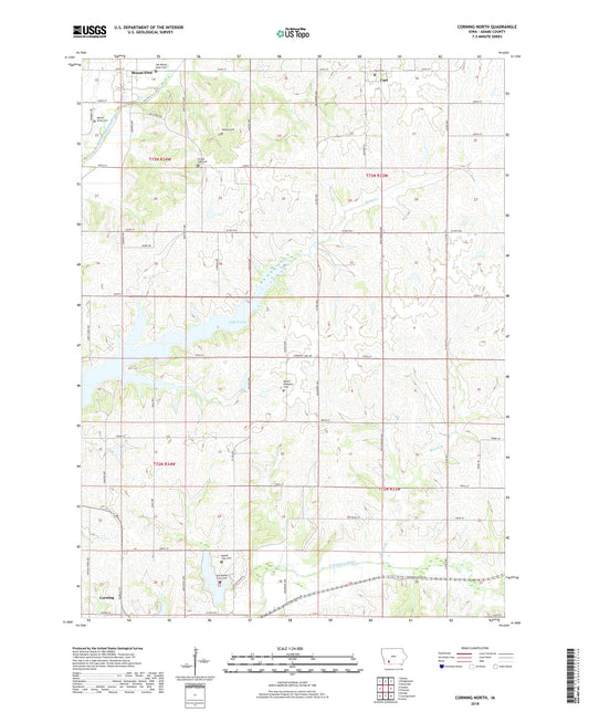 Corning North Iowa US Topo Map Image