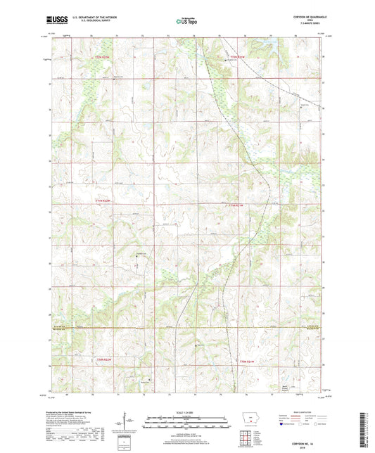 Corydon NE Iowa US Topo Map Image
