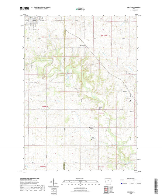 Cresco SE Iowa US Topo Map Image