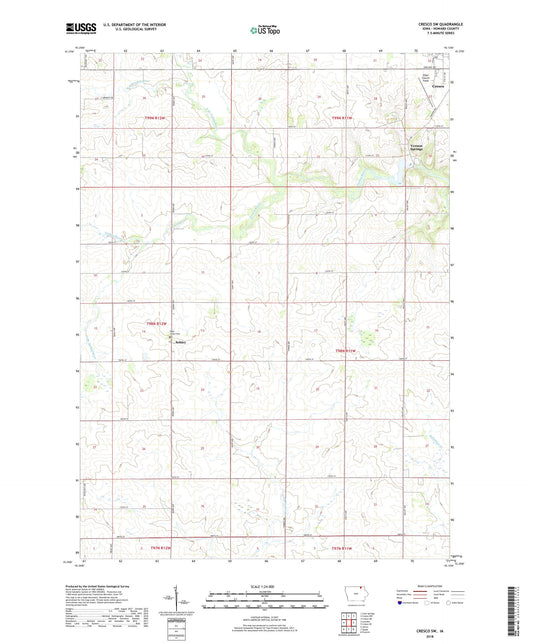 Cresco SW Iowa US Topo Map Image