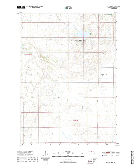 Crystal Lake Iowa US Topo Map Image