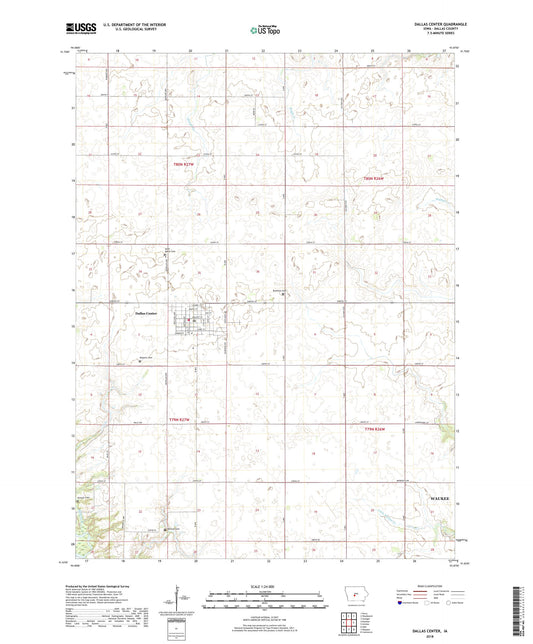 Dallas Center Iowa US Topo Map Image