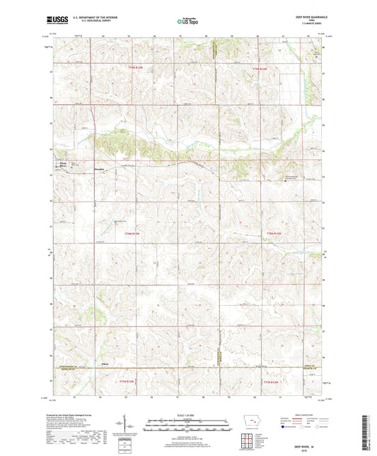 Deep River Iowa US Topo Map Image