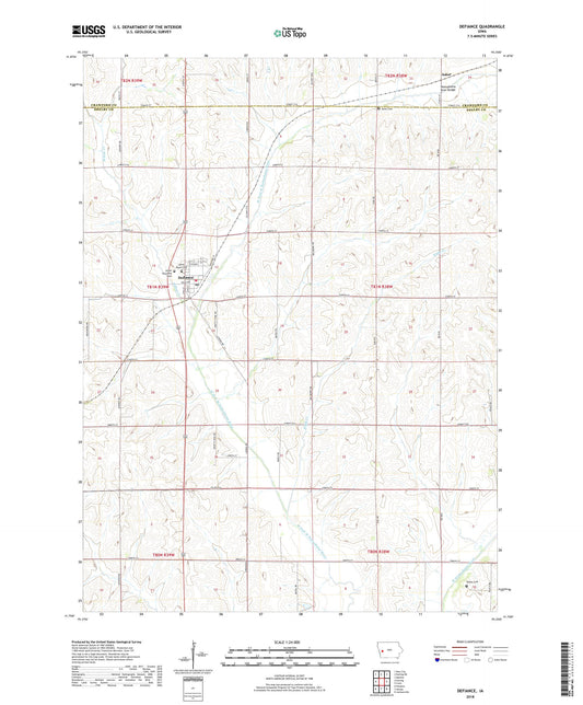 Defiance Iowa US Topo Map Image
