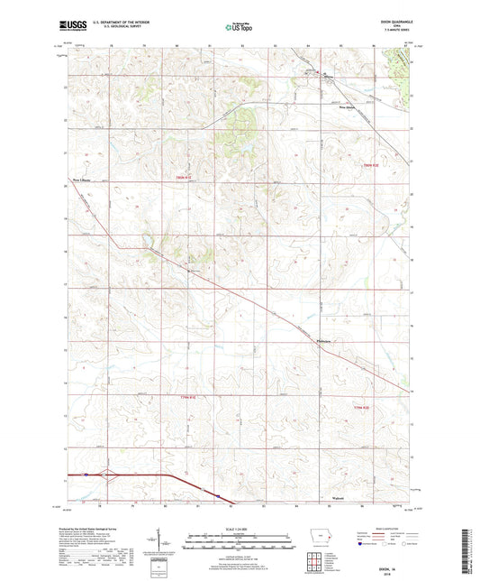Dixon Iowa US Topo Map Image