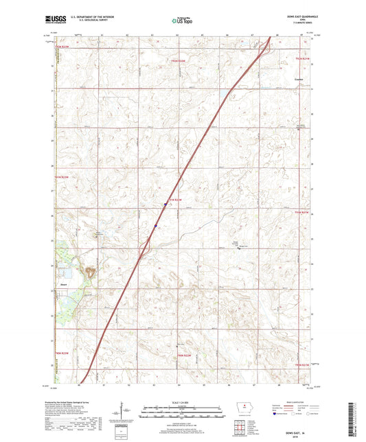 Dows East Iowa US Topo Map Image