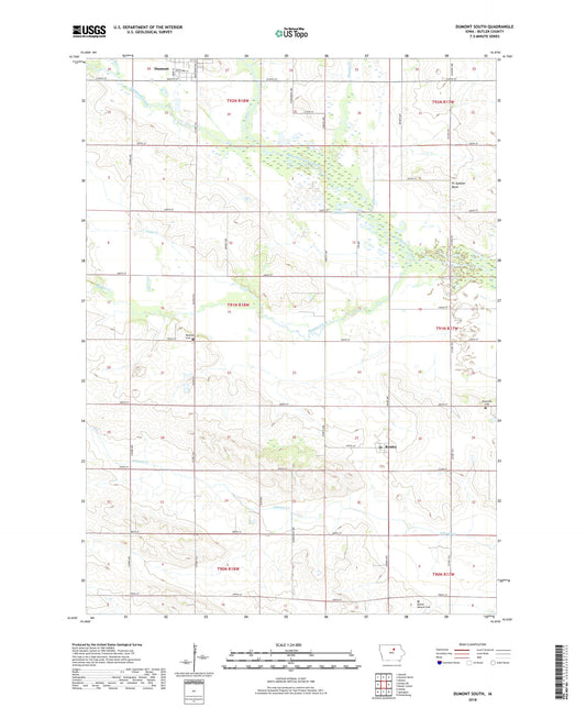 Dumont South Iowa US Topo Map Image