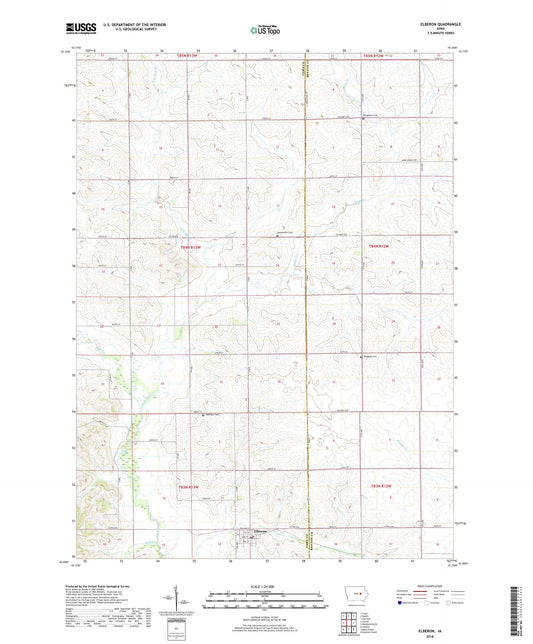 Elberon Iowa US Topo Map Image