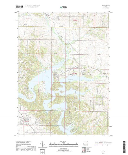 Ely Iowa US Topo Map Image