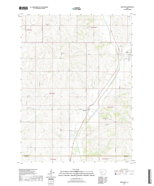 Exira West Iowa US Topo Map Image