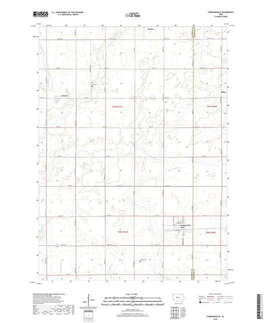 Farnhamville Iowa US Topo Map Image
