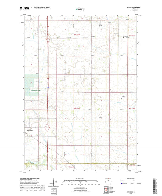 Fertile SE Iowa US Topo Map Image