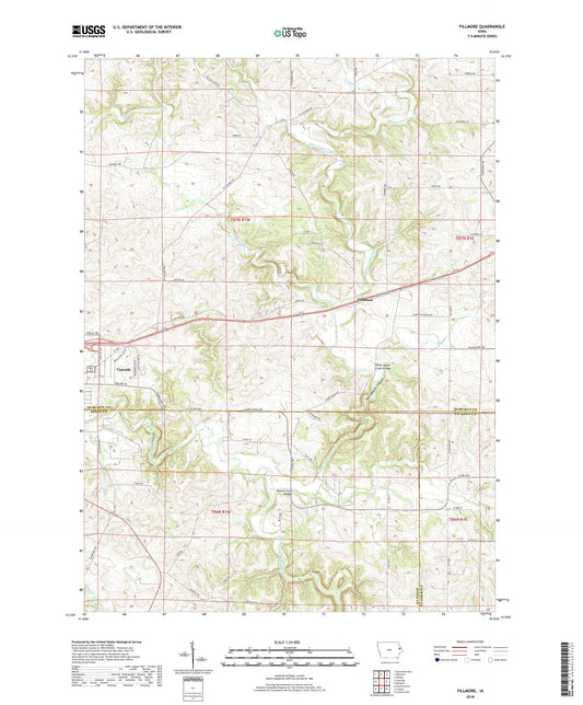 Fillmore Iowa US Topo Map Image