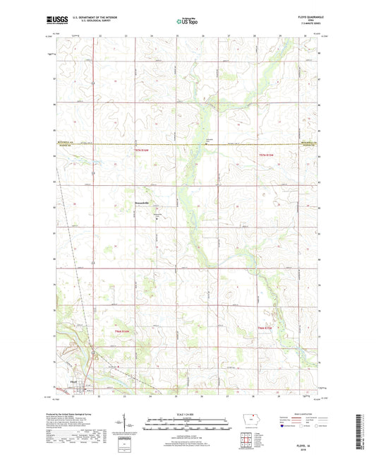 Floyd Iowa US Topo Map Image