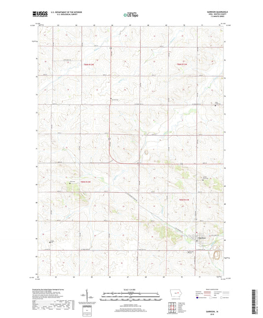 Garrison Iowa US Topo Map Image
