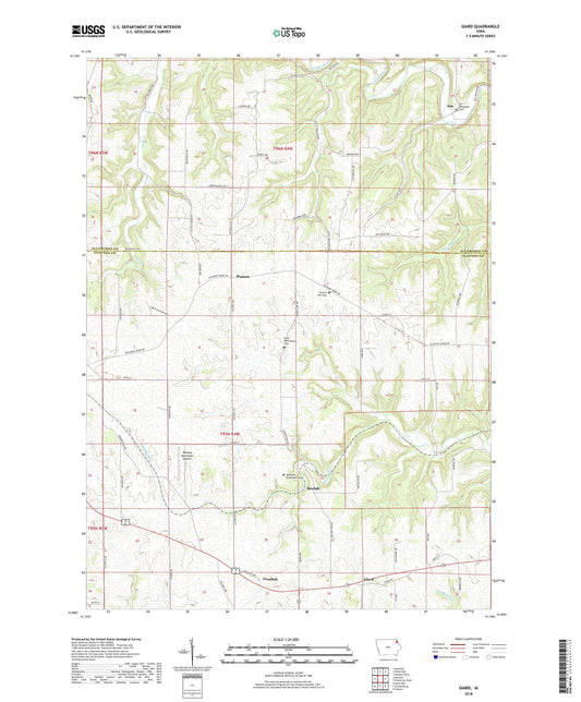 Giard Iowa US Topo Map Image
