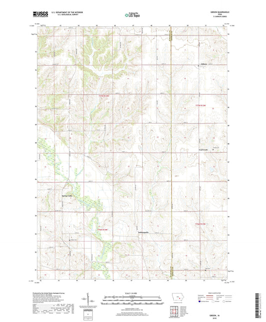 Gibson Iowa US Topo Map Image