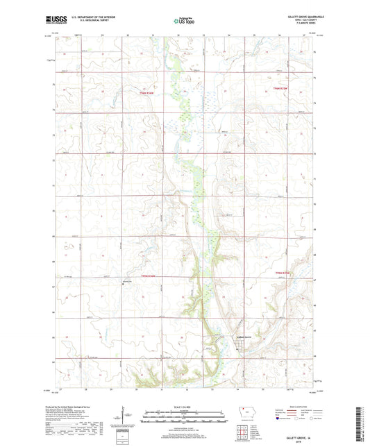 Gillett Grove Iowa US Topo Map Image