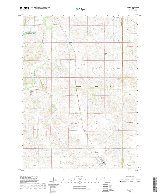 Gilman Iowa US Topo Map Image