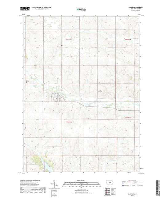 Gladbrook Iowa US Topo Map Image