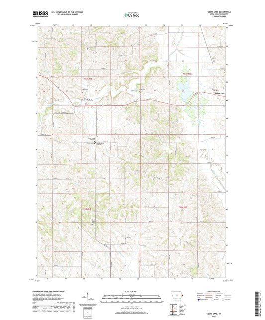 Goose Lake Iowa US Topo Map Image
