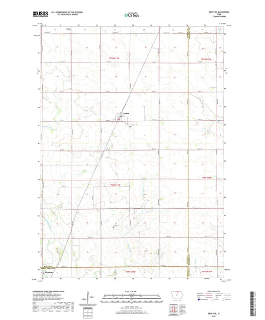 Grafton Iowa US Topo Map Image