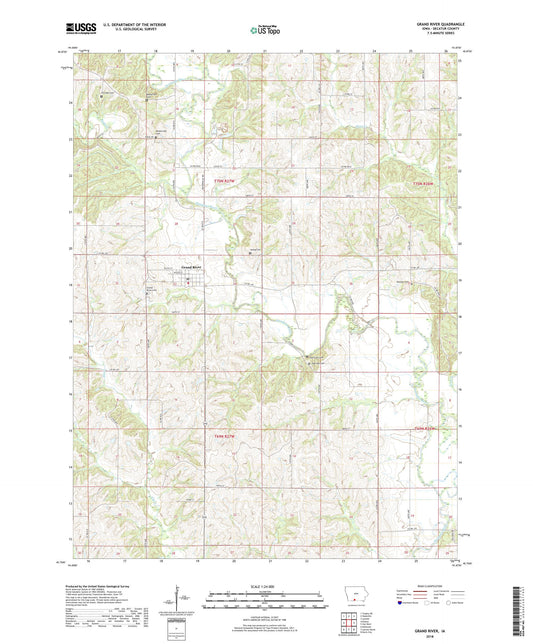 Grand River Iowa US Topo Map Image